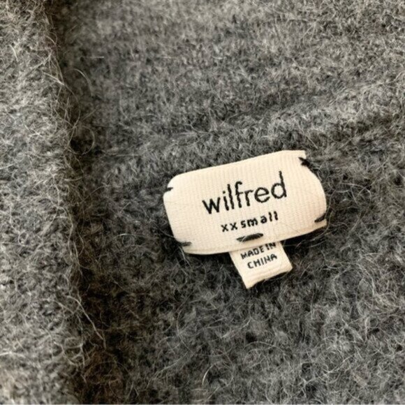 Aritzia Long Cardigan Sweater Duster Mohair Wool Blend Belted Grey Whimsigoth - Picture 13 of 16